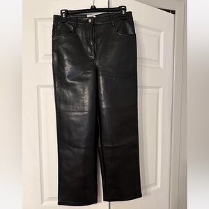 Wilfred Black Leather Trousers